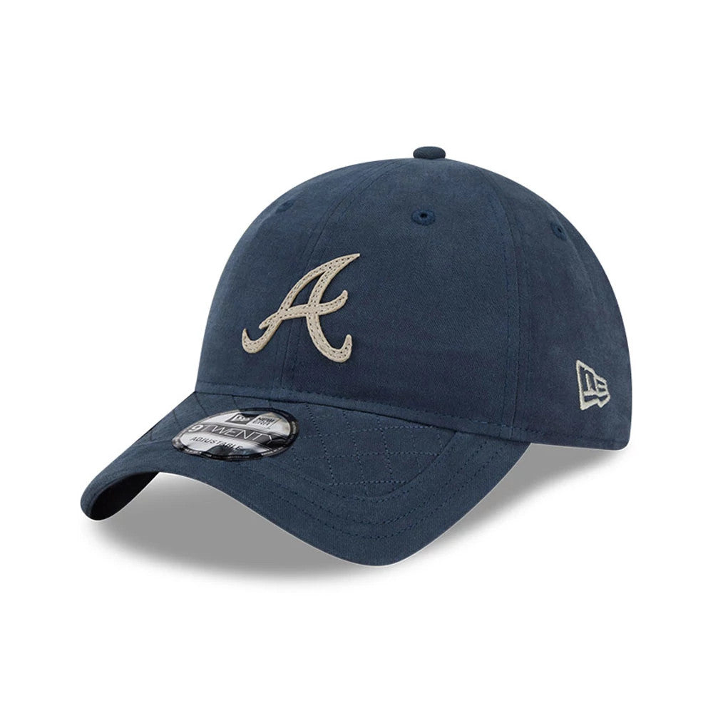 New Era Atlanta Braves MLB Quilted Navy 9TWENTY Adjustable Cap