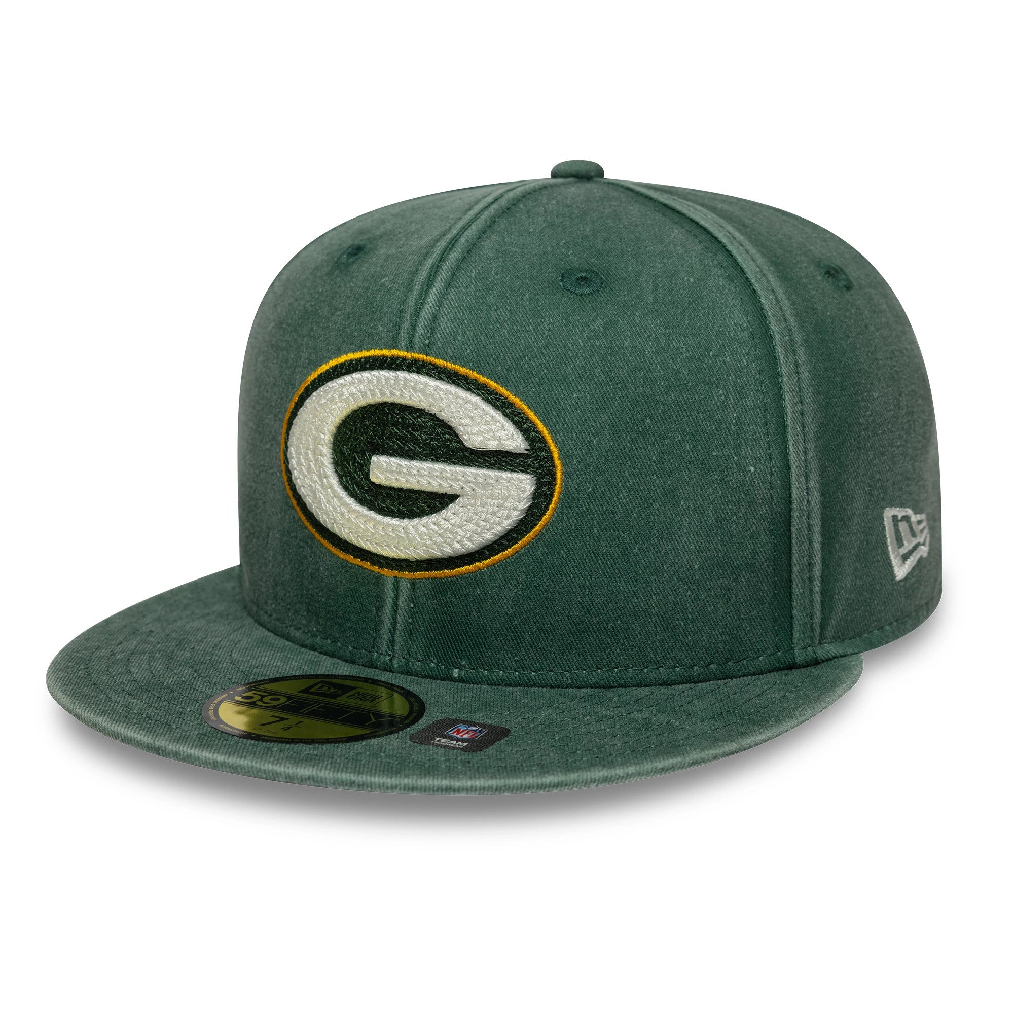 New Era Green Bay Packers NFL Washed Dark Green 59FIFTY Fitted Cap
