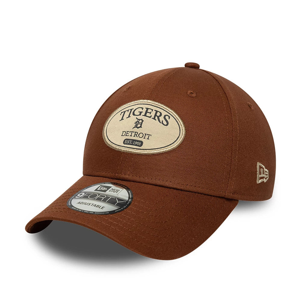 New Era Detroit Tigers MLB Patch Brown 9FORTY Adjustable Cap