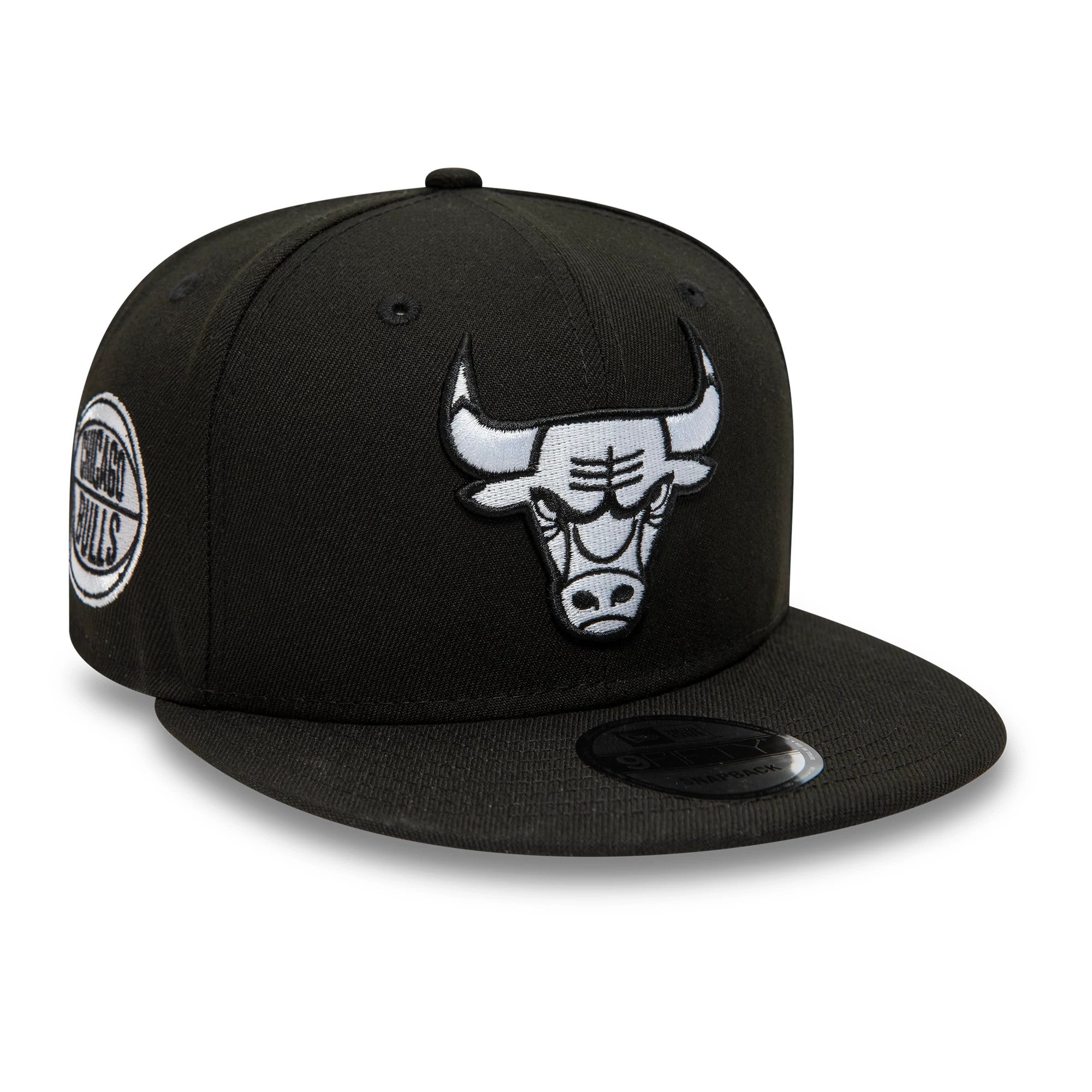 New Era Chicago Bulls NBA Sidepatch Black 9FIFTY Snapback Adjustable Cap