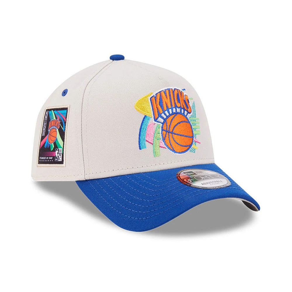 New Era Knicks NBA Hardwood Classic Light Beige 9FORTY A-Frame Adjustable Cap