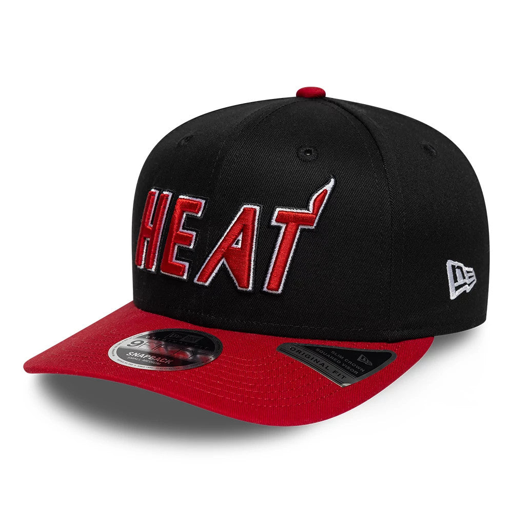 New Era Miami Heat NBA Hardwood Classic Black 9FIFTY Snapback Adjustable Cap