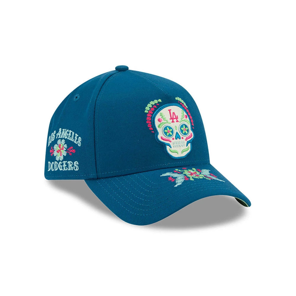 New Era LA Dodgers MLB Day Of The Dead Blue 9FORTY A-Frame Adjustable Cap