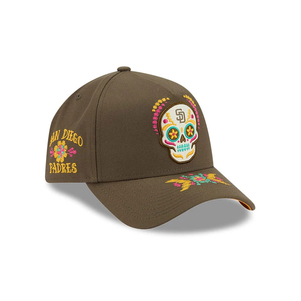 New Era San Diego Padres MLB Day Of The Dead Green 9FORTY A-Frame Adjustable Cap