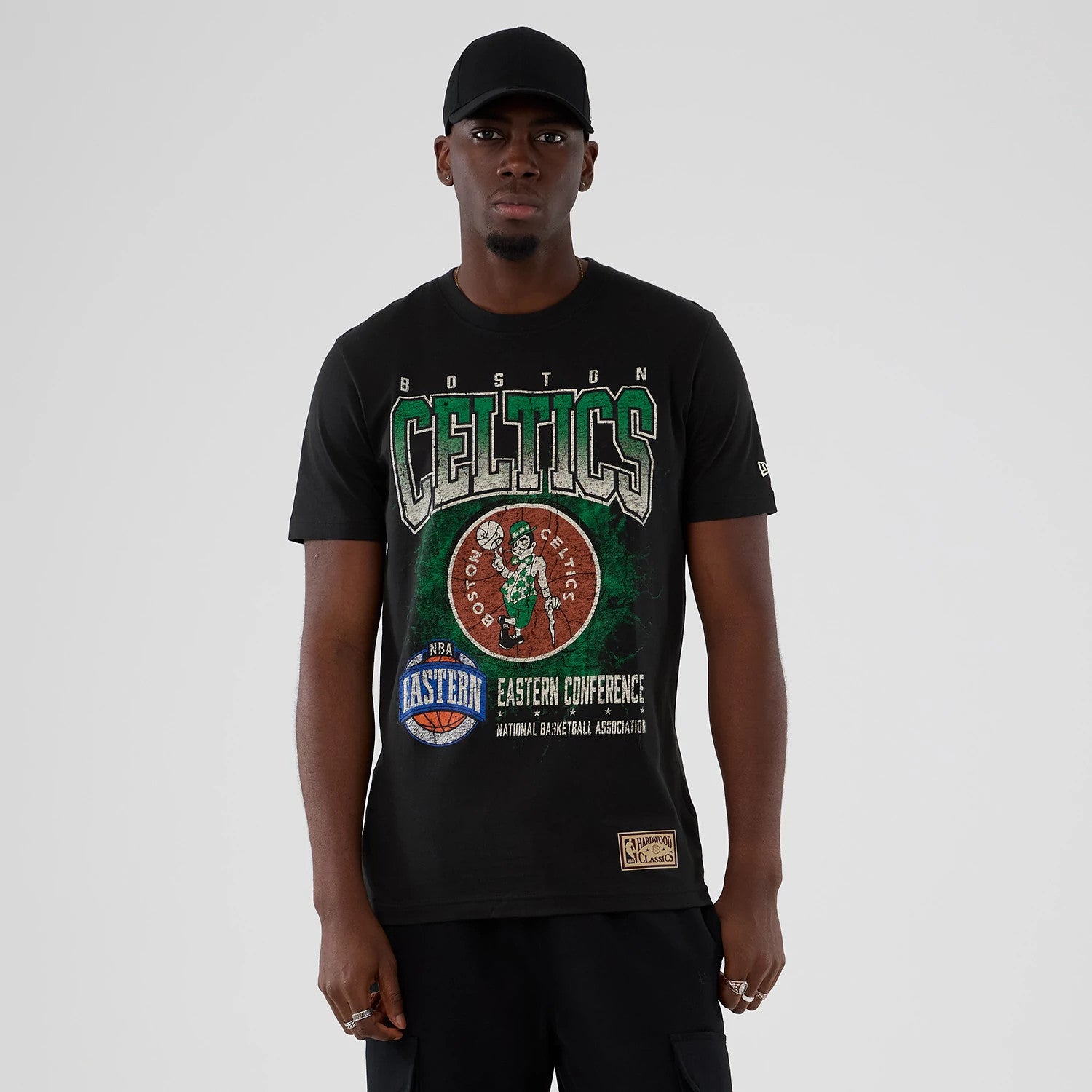 New Era Boston Celtics NBA Hardwood Classic Black T-Shirt