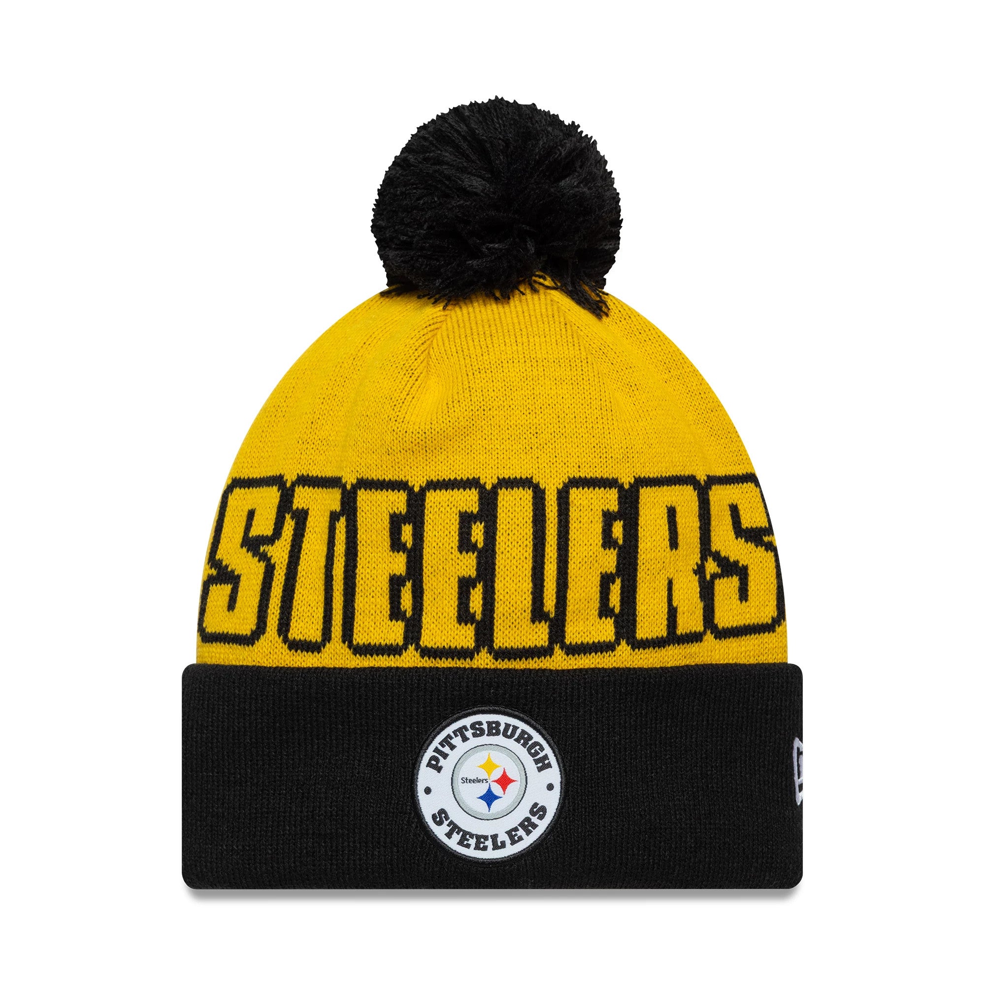 New Era Pittsburgh Steelers NFL International Games 2026 Paris Dark Yellow Cuff Knit Beanie Hat