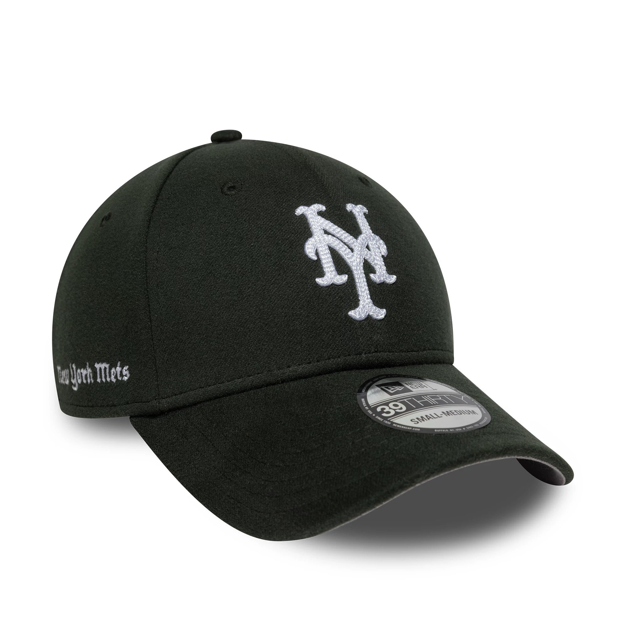 New Era New York Mets MLB Melton Dark Green 39THIRTY Stretch Fit Cap