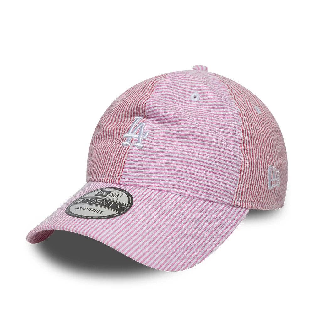 New Era LA Dodgers MLB Stripe Red & Pink 9TWENTY Adjustable Cap