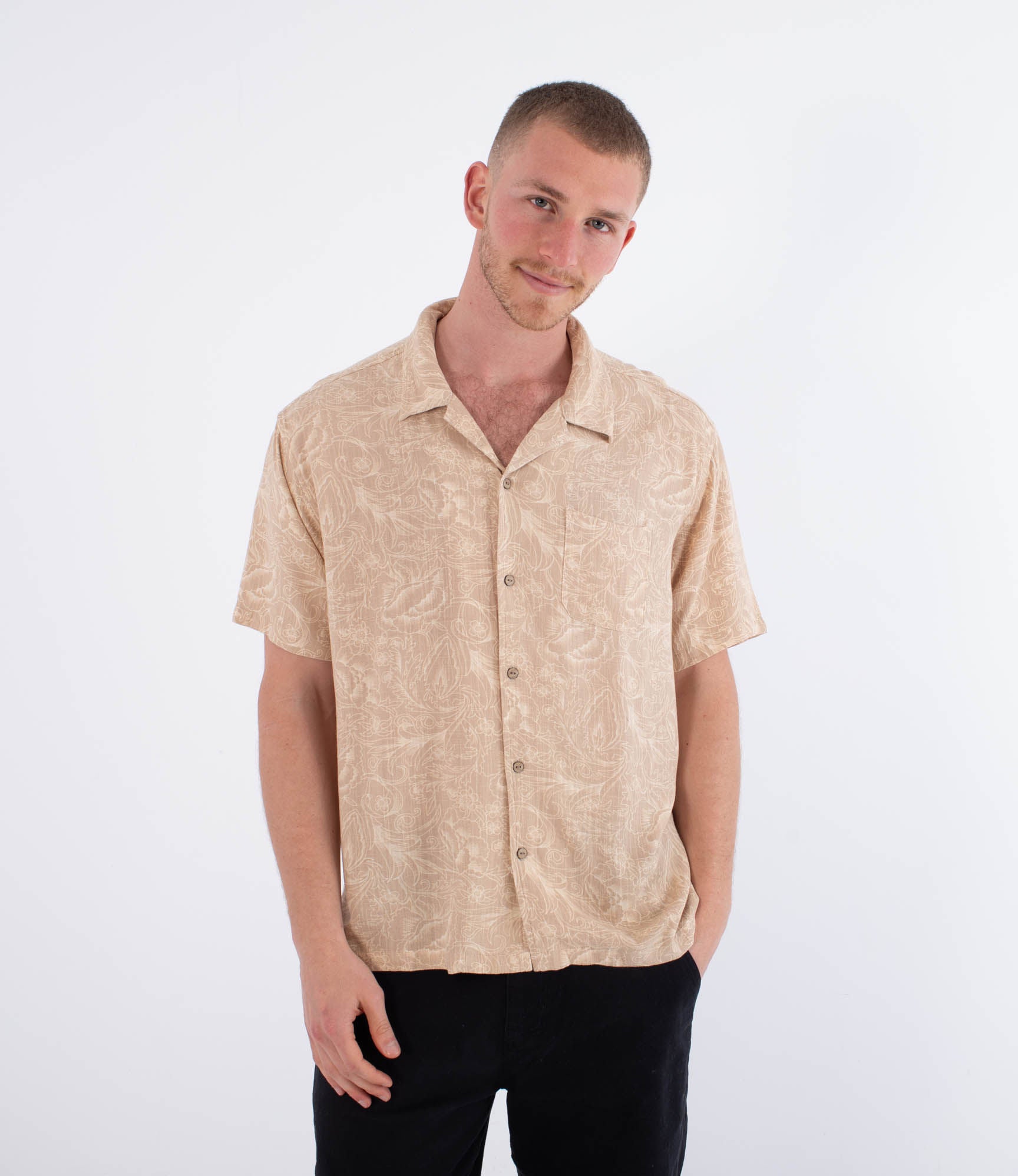 Hurley Lisbon camp - Men's short sleeve shirt