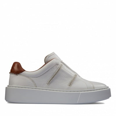 Clarks Hero Lite Slip White Leather