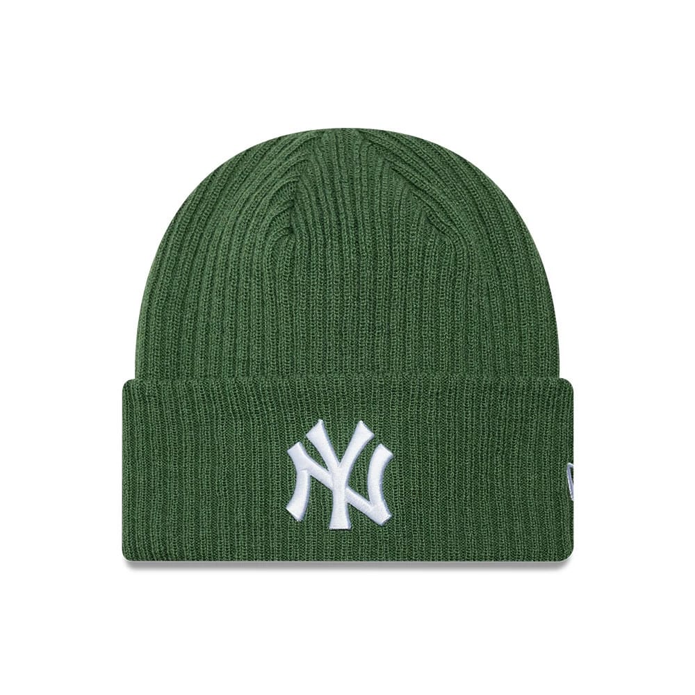 New Era New York Yankees MLB Wide Dark Green Cuff Knit Beanie Hat