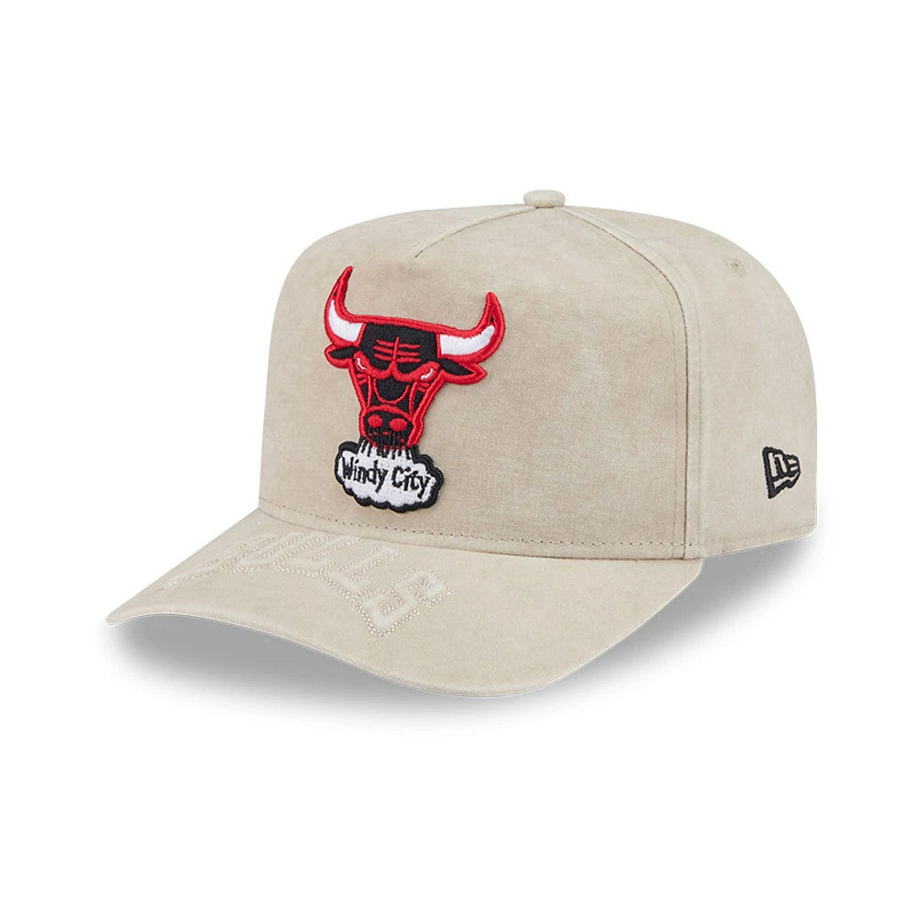 New Era Chicago Bulls NBA Light Beige 9FIFTY A-Frame Snapback Adjustable Cap