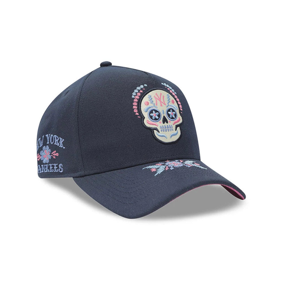 New Era Yankees MLB Day Of The Dead Dark Blue 9FORTY A-Frame Adjustable Cap