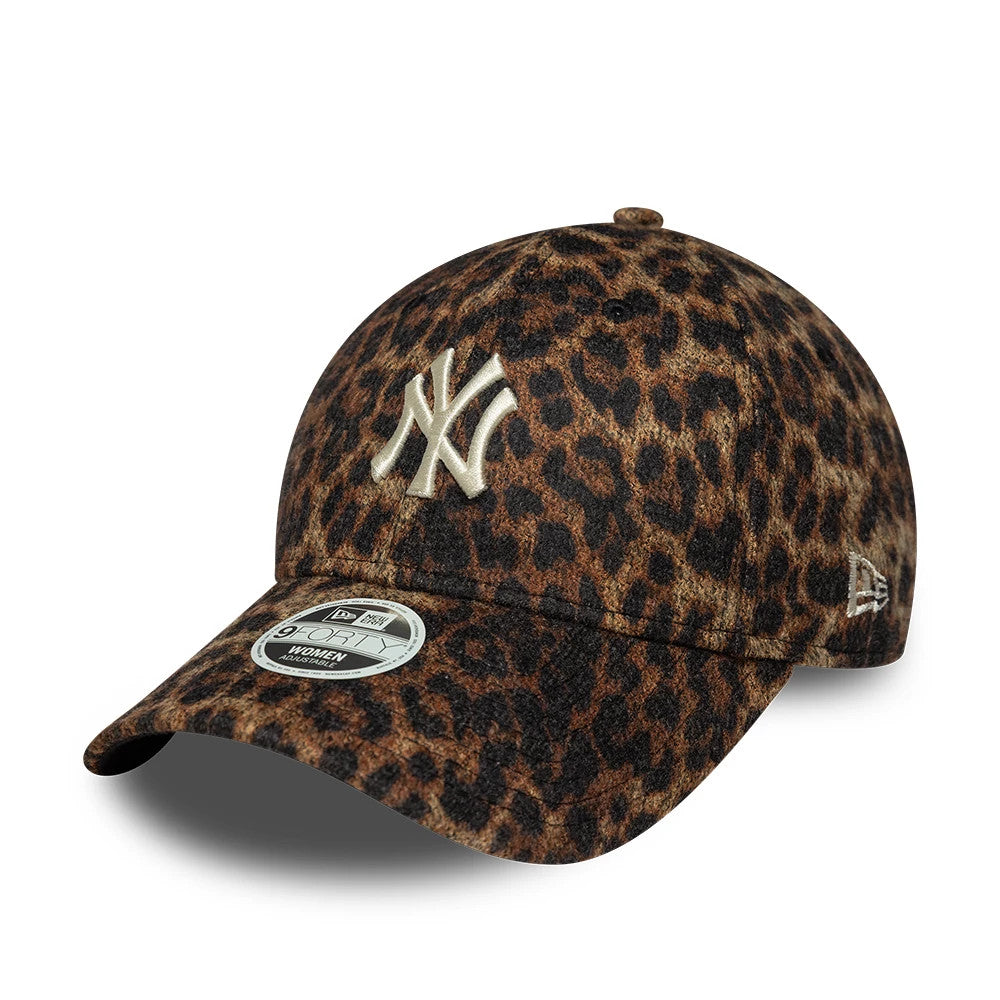 New Era New York Yankees Womans MLB Cosy Leopard Brown 9FORTY Adjustable Cap