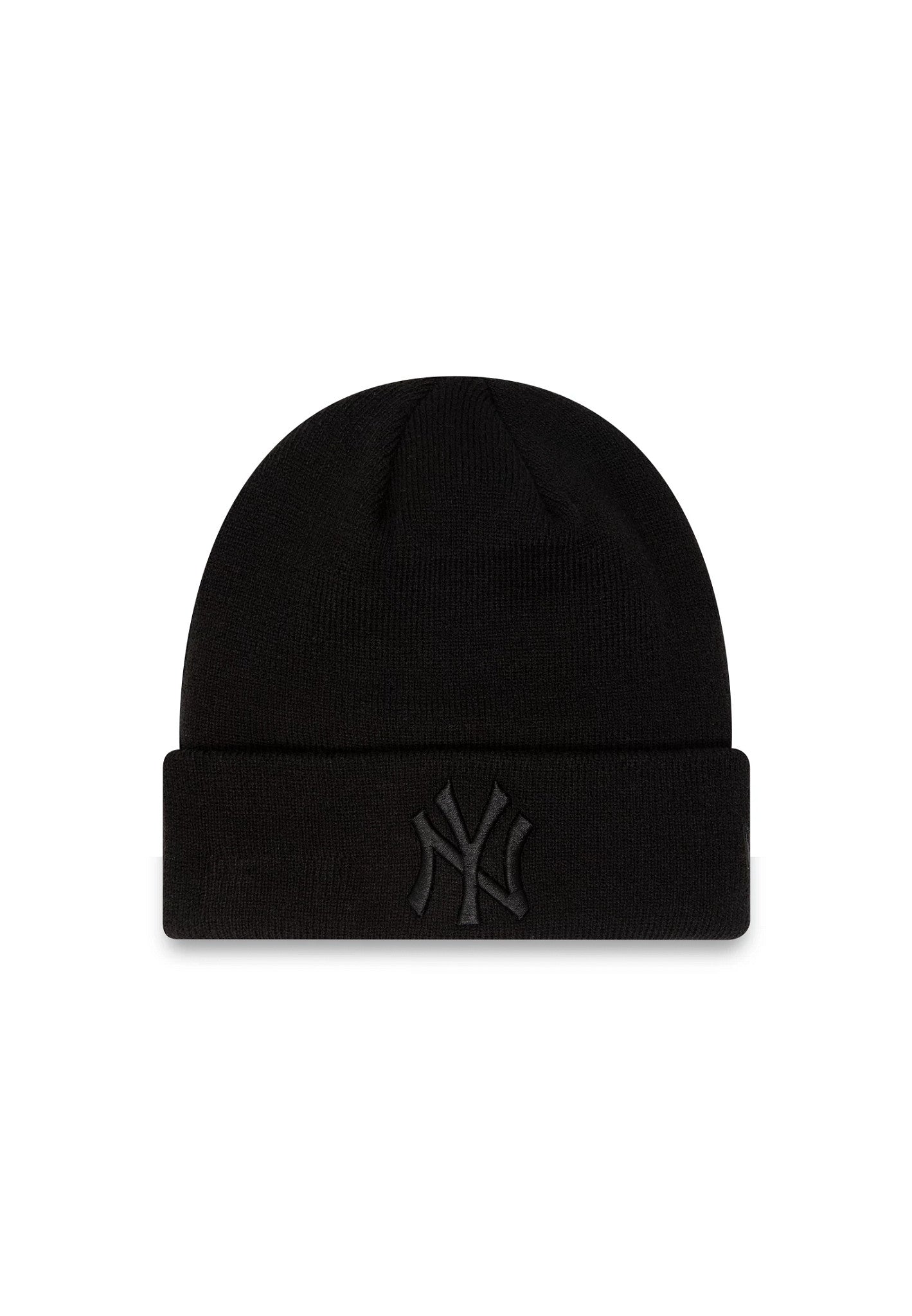 New Era New York Yankees Essential All Black Cuff Beanie Hat