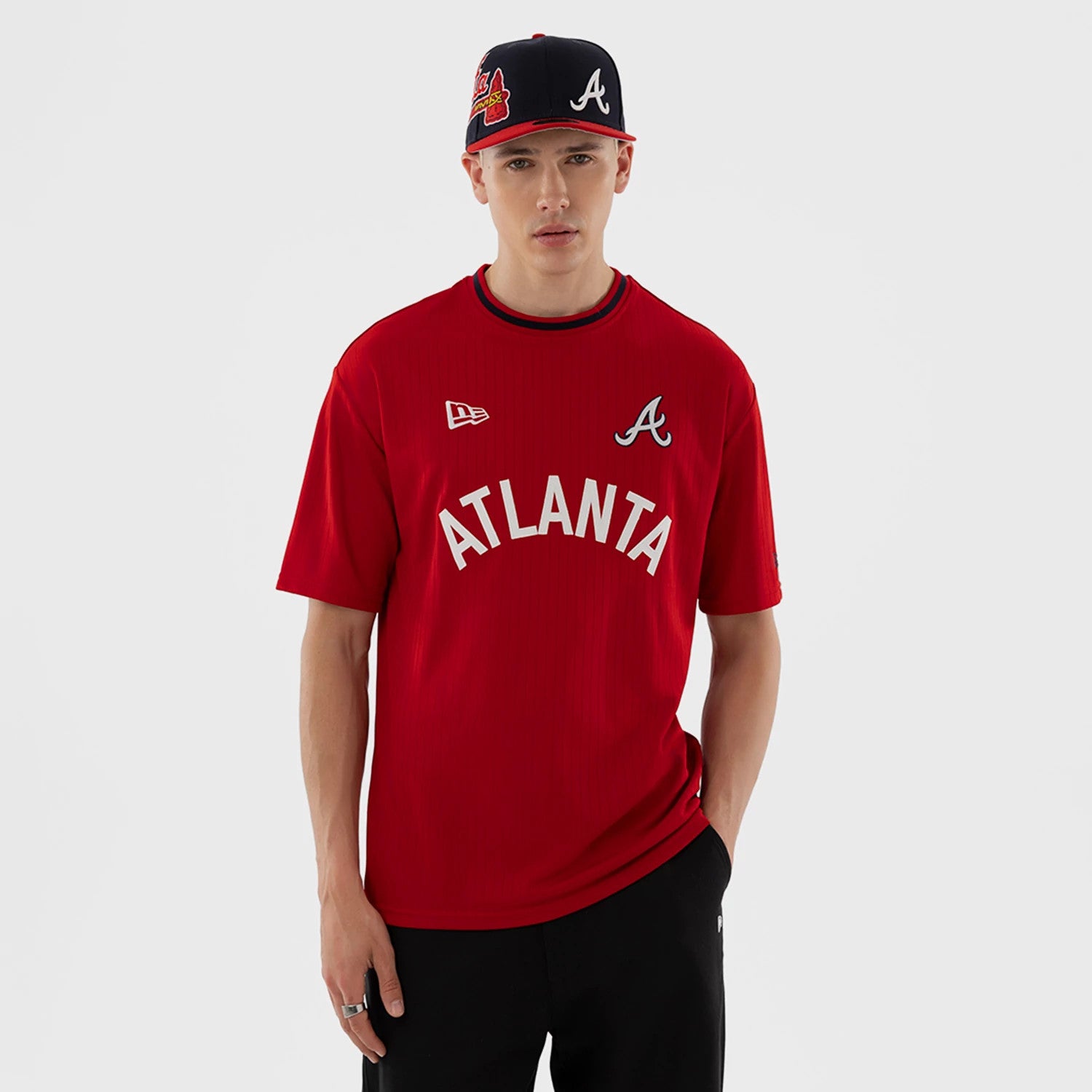 New Era Atlanta Braves MLB Red Oversized T-Shirt