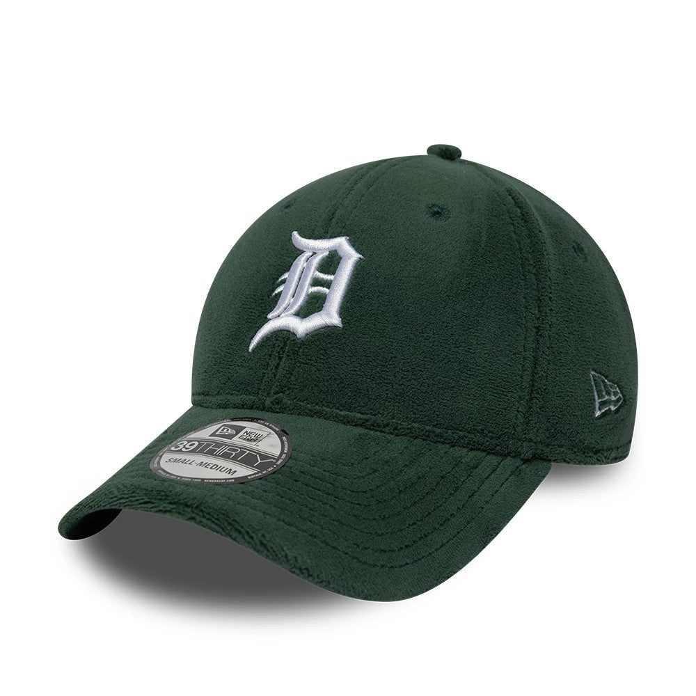 New Era Detroit Tigers MLB Fleece Dark Green 39THIRTY Stretch Fit Cap