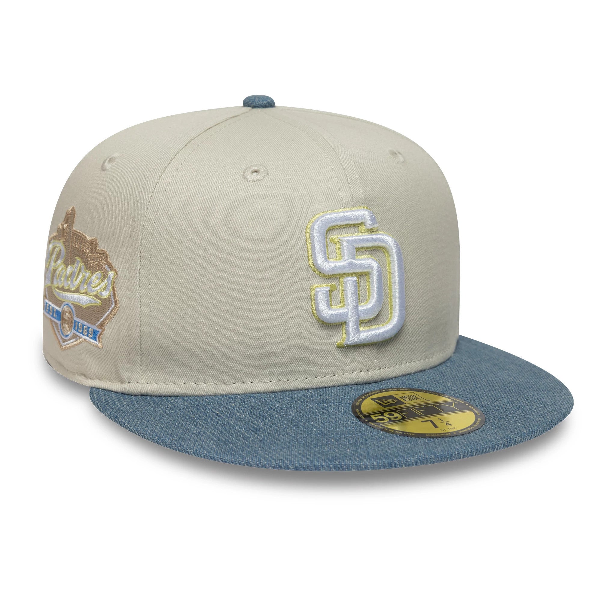 New Era San Diego Padres MLB Denim Mix Beige 59FIFTY Fitted Cap
