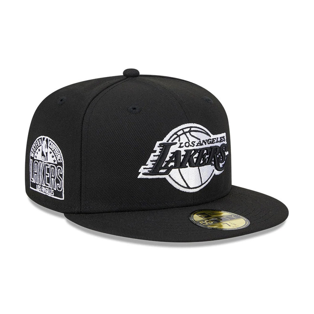New Era LA Lakers NBA Evergreen Black 59FIFTY Fitted Cap